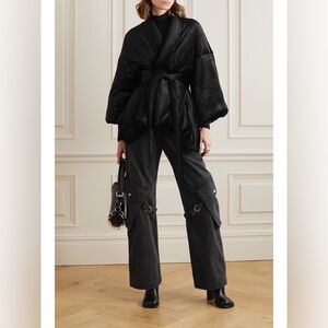 $1,980 NWT RICK OWENS LILIES FW22 STROBE Padded Velour Tommywing Jacket • IT 46